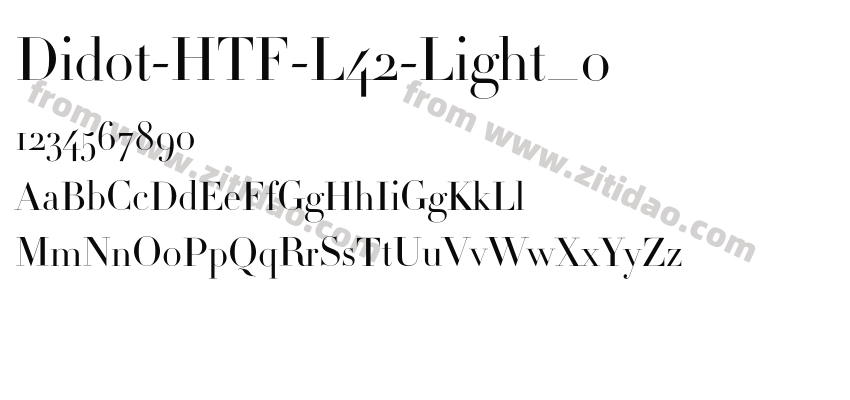 Didot-HTF-L42-Light_0字体预览