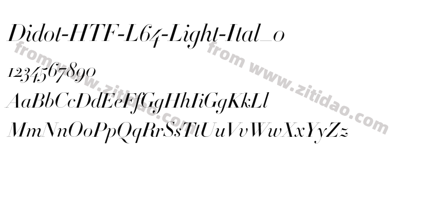 Didot-HTF-L64-Light-Ital_0字体预览