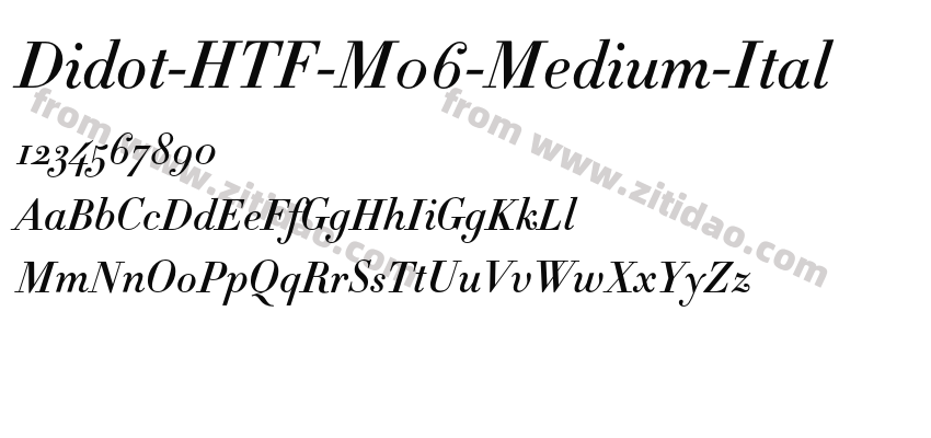 Didot-HTF-M06-Medium-Ital字体预览
