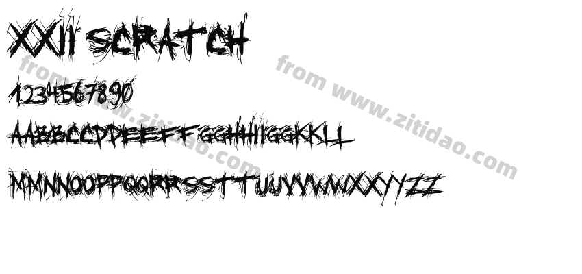 XXII SCRATCH字体预览