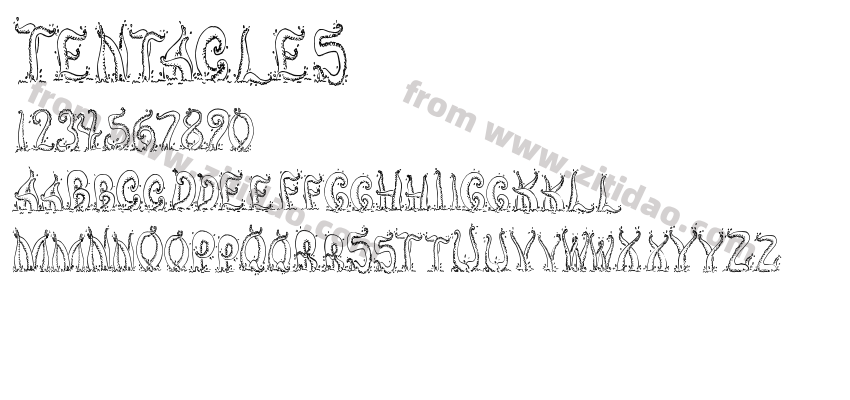 Tentacles字体预览