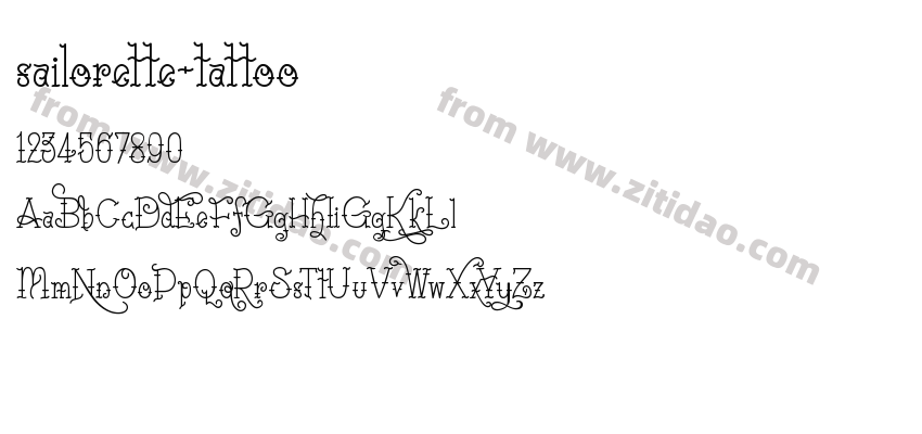 sailorette-tattoo字体预览