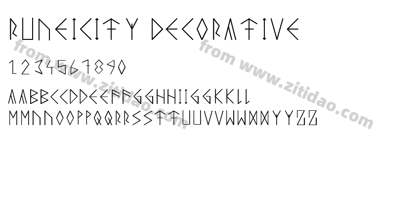 Runeicity Decorative字体预览