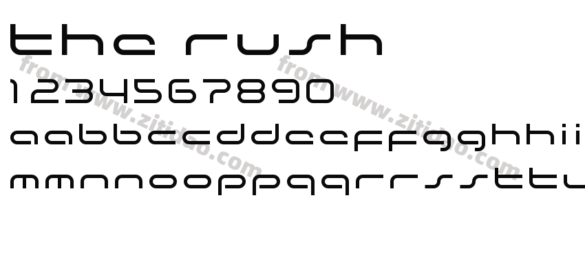 the rush字体预览