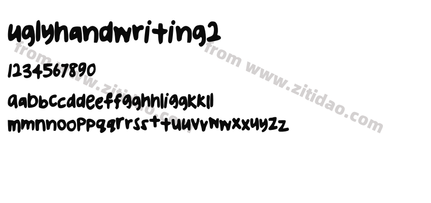 uglyhandwriting2字体预览