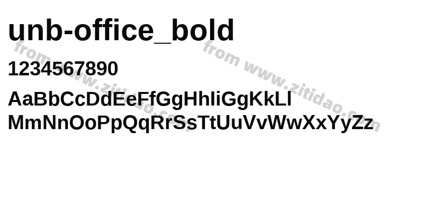 unb-office_bold字体预览