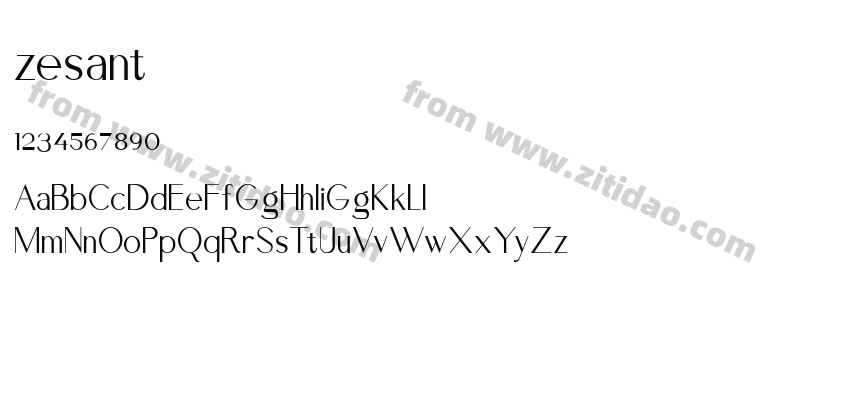 zesant字体预览