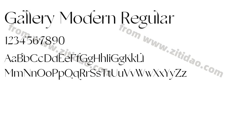 Gallery Modern Regular字体预览