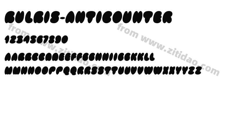 Bulbis-AntiCounter字体预览