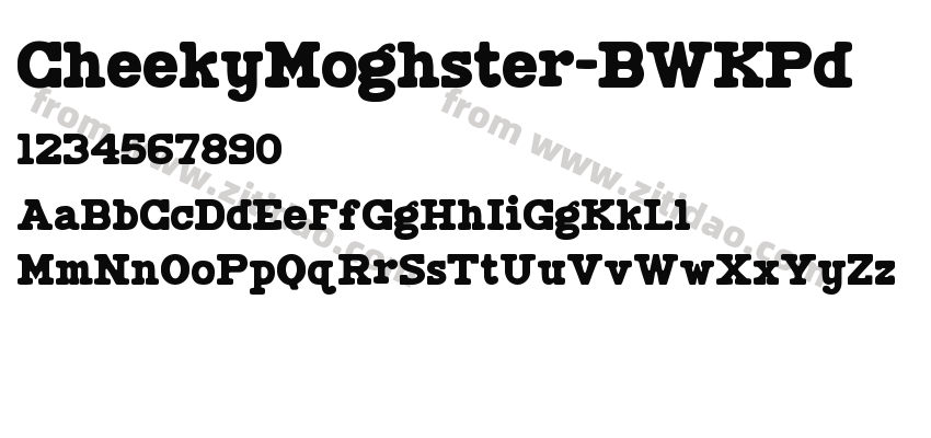 CheekyMoghster-BWKPd字体预览