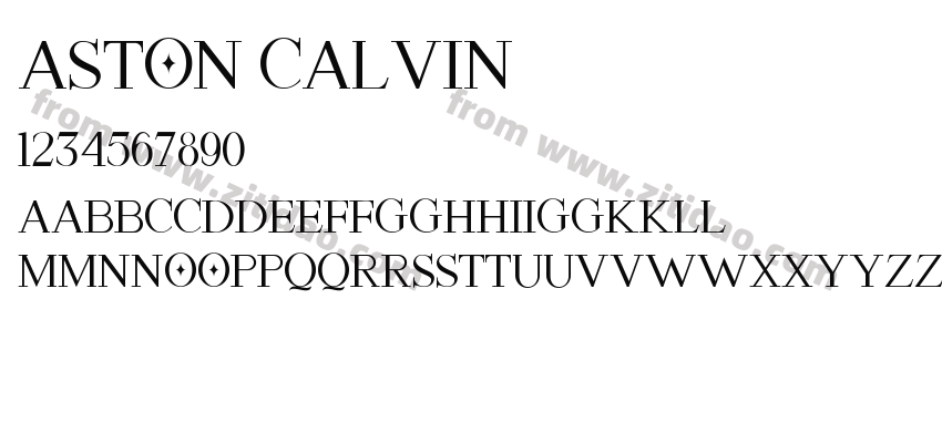 ASTON CALVIN字体预览
