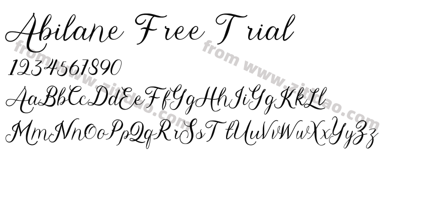Abilane Free Trial字体预览