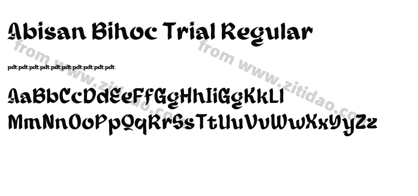 Abisan Bihoc Trial Regular字体预览
