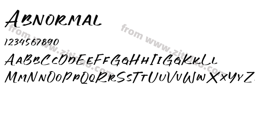 Abnormal字体预览