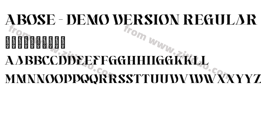 Abose - Demo Version Regular字体预览