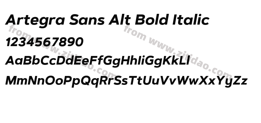 Artegra Sans Alt Bold Italic字体预览