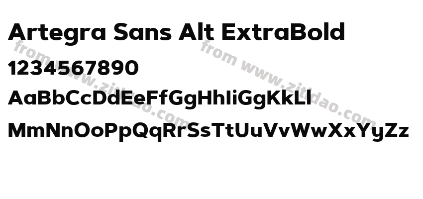 Artegra Sans Alt ExtraBold字体预览