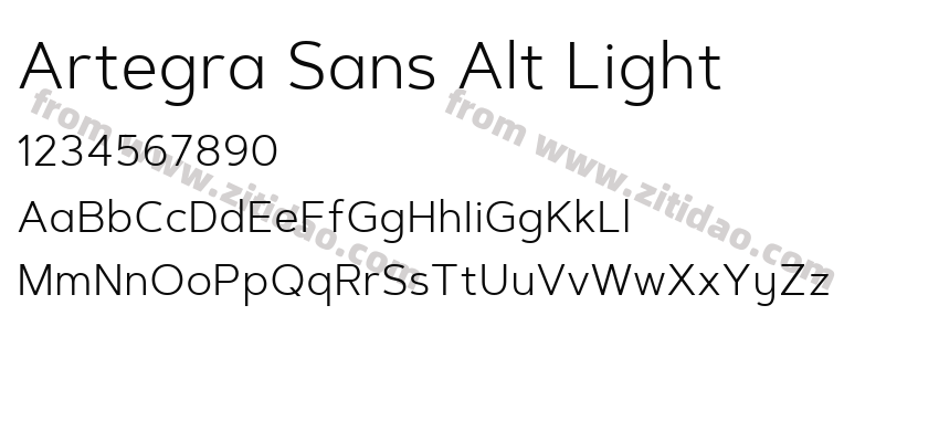 Artegra Sans Alt Light字体预览