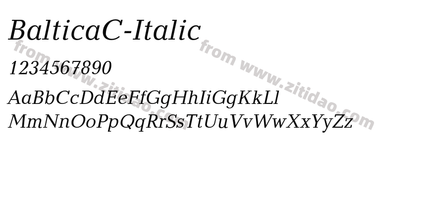BalticaC-Italic字体预览