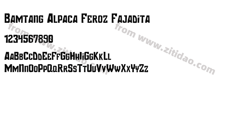 Bamtang Alpaca Feroz Fajadita字体预览