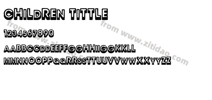 Children Tittle字体预览