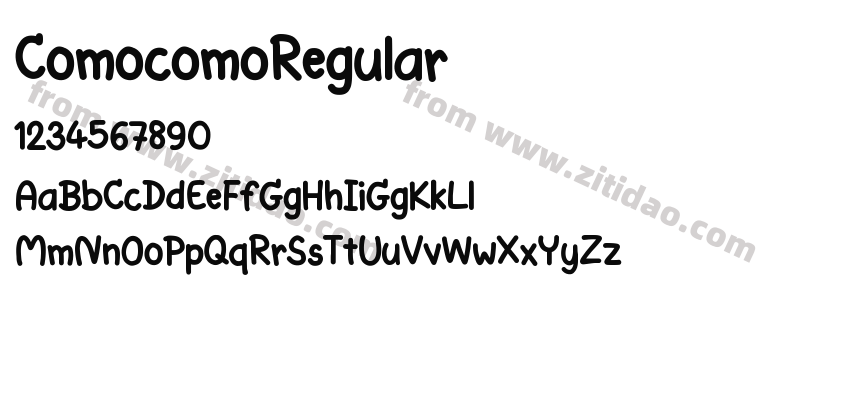 ComocomoRegular字体预览