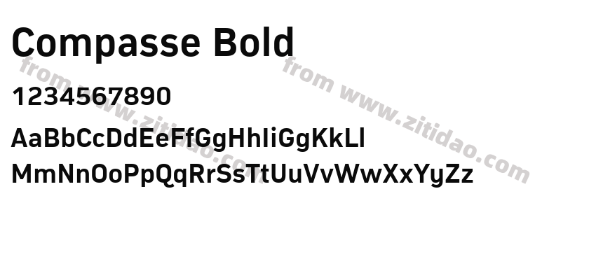 Compasse Bold字体预览