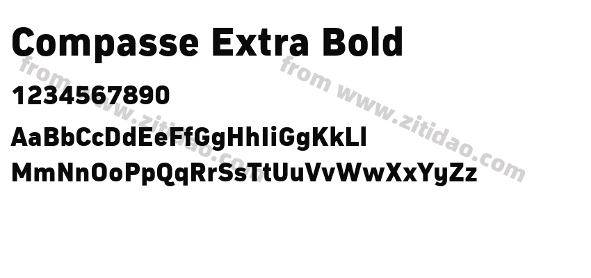 Compasse Extra Bold字体预览