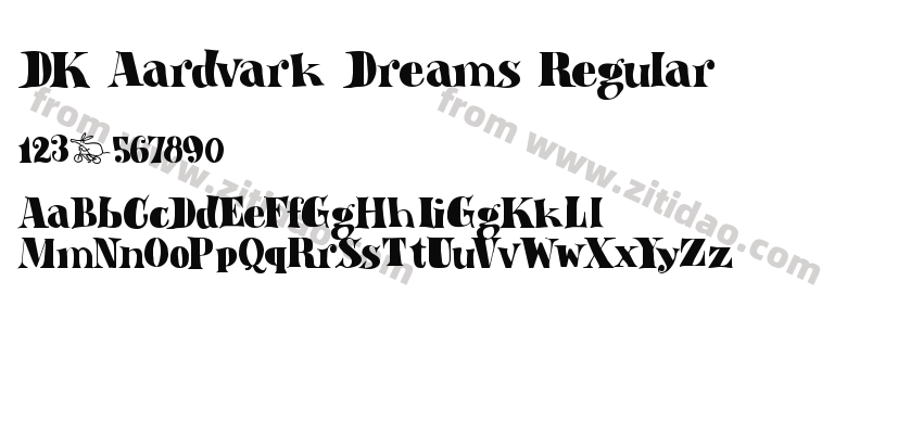 DK Aardvark Dreams Regular字体预览