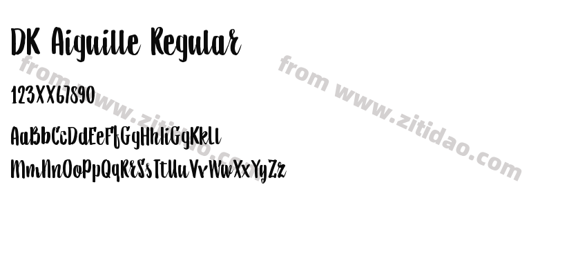 DK Aiguille Regular字体预览