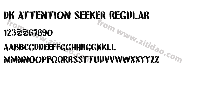 DK Attention Seeker Regular字体预览