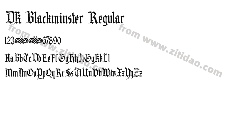 DK Blackminster Regular字体预览