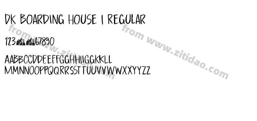 DK Boarding House I Regular字体预览