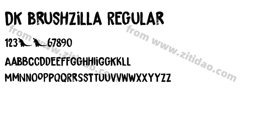 DK Brushzilla Regular字体预览
