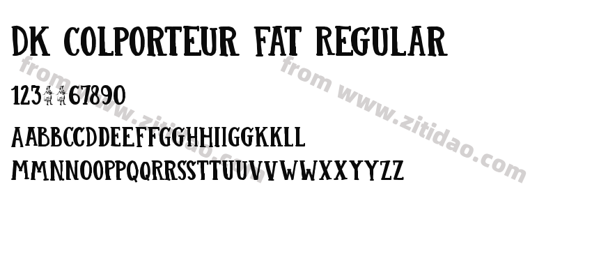 DK Colporteur Fat Regular字体预览