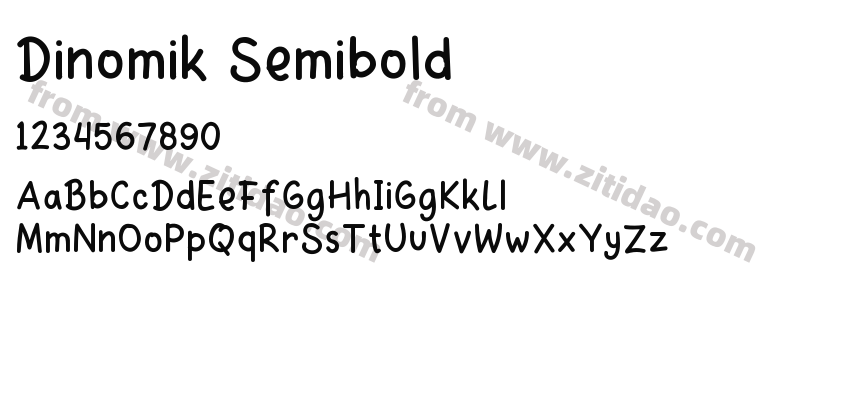 Dinomik Semibold字体预览