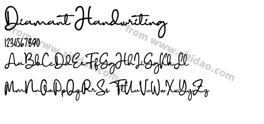 Diamant Handwriting字体预览