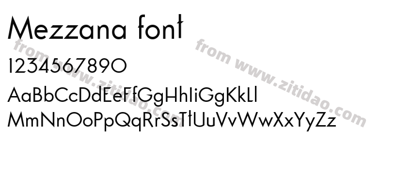 Mezzana font字体预览
