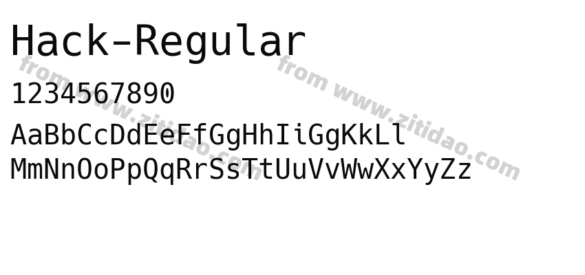 Hack-Regular字体预览