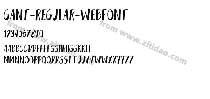 gant-regular-webfont字体预览