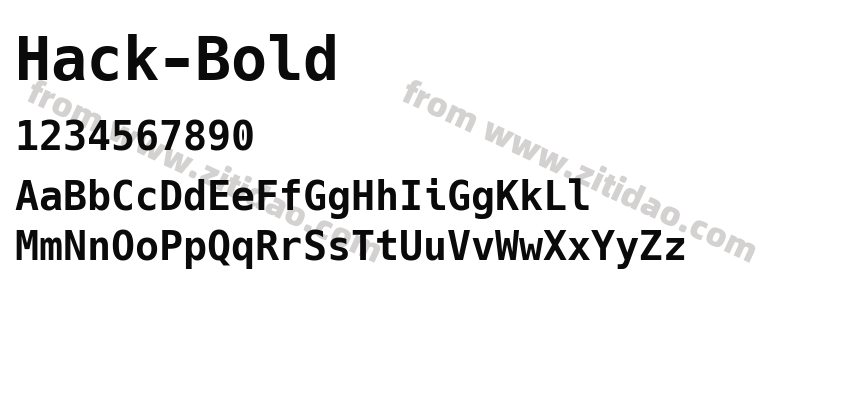 Hack-Bold字体预览