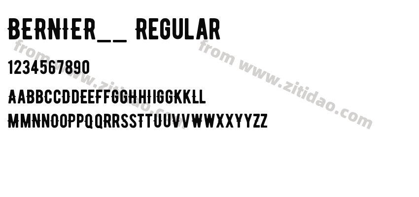 BERNIER__ Regular字体预览