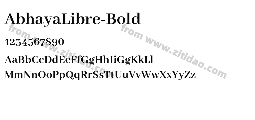 AbhayaLibre-Bold字体预览