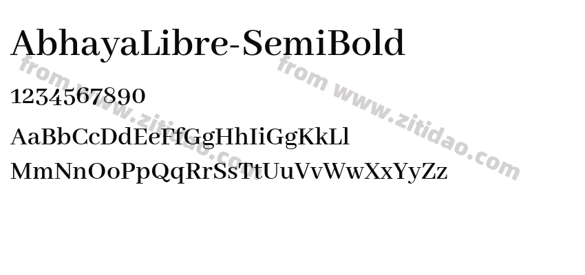 AbhayaLibre-SemiBold字体预览