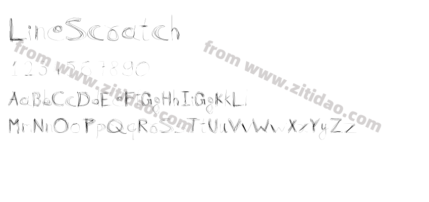 LineScratch字体预览