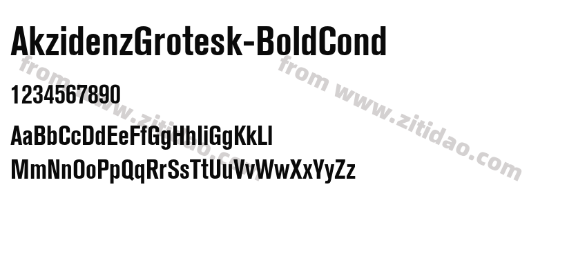 AkzidenzGrotesk-BoldCond字体预览