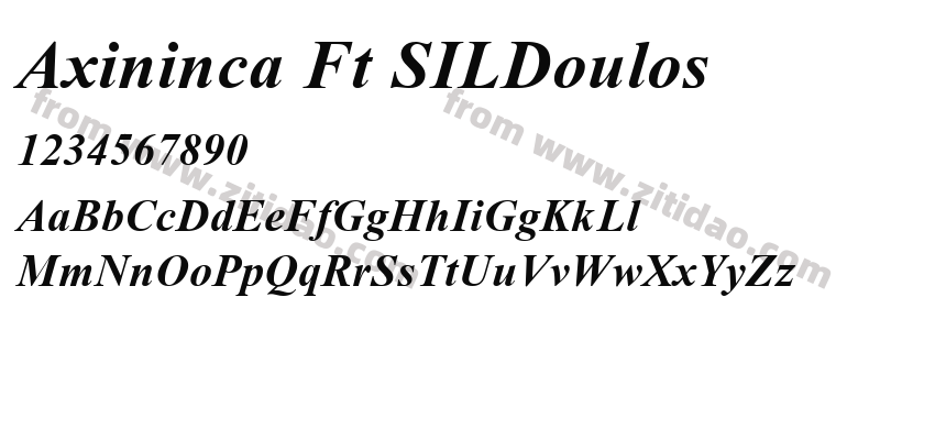 Axininca Ft SILDoulos字体预览