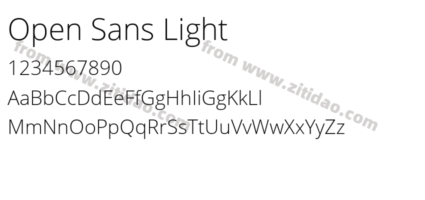 Open Sans Light字体预览