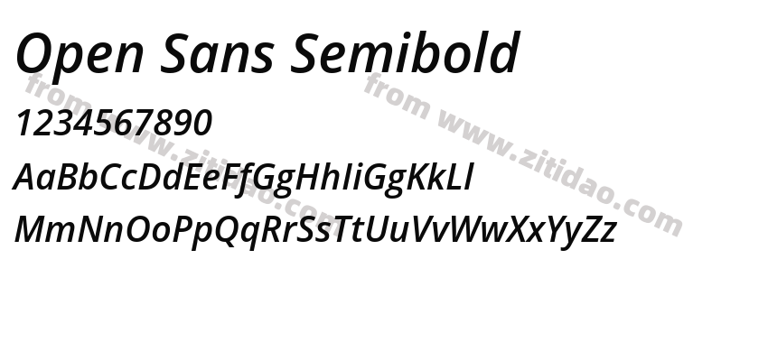 Open Sans Semibold字体预览