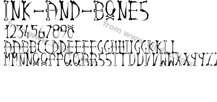 Ink-And-Bones字体预览